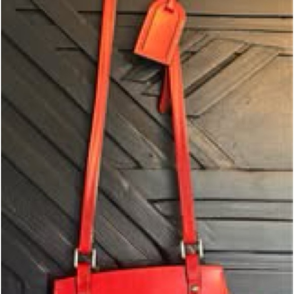 Dooney & Bourke Red Leather Double-Strap Crossbody - Picture 9 of 12